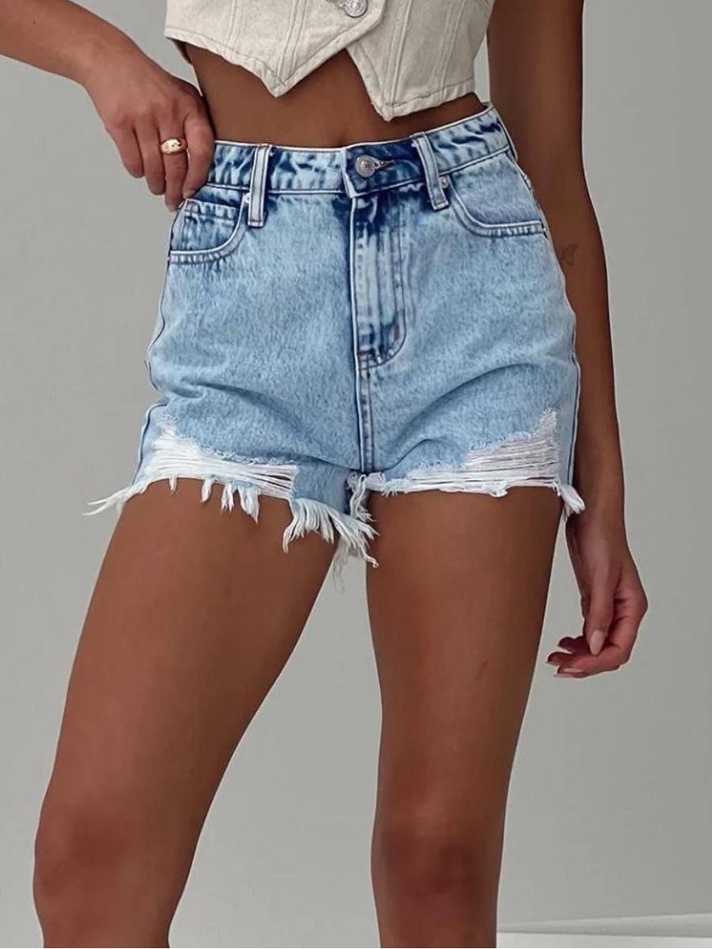 Princess Polly Anne high wasted denim shorts